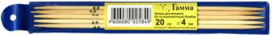 "GAMMA" Спицы 5-ти компл. BC2 бамбук 20см d4,0мм "Атекс" г. Пермь