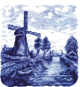 ГТ-0237 "Мельница и мост" 25.4х26.7 см СК "Атекс" г. Пермь