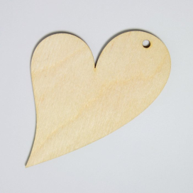 Заготовка для декорирования "Сердце" 10,2х7,5 см фанера 2шт "Атекс" г. Пермь