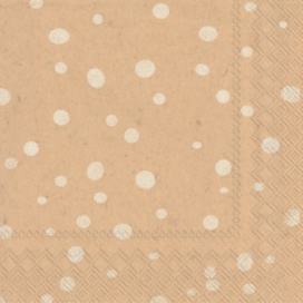 "IHR" Салфетки бумажные для декупажа, 25х25 см, IHR-C563400 "Пятнышки", крафт, упаковка 20 шт. СК "Атекс" г. Пермь