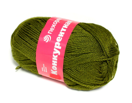 Пряжа Пехорская "Конкурентная" шерсть 50%, акрил 50%, 100 г "Атекс" г. Пермь