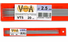 "Visantia" Спицы 5-ти компл. VT5 алюминий d 2,5 мм 20 см "Атекс" г. Пермь