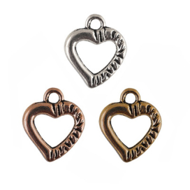 "Zlatka" Подвеска MFP-25 сердце 1.2x1.5 см 2 шт "Атекс" г. Пермь