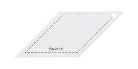 "Gamma" Шаблон для пэчворка PPS-03 в пакете с еврослотом "ромб 45° "Атекс" г. Пермь