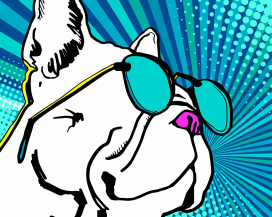 "ФРЕЯ" PNB/C3 Набор для раскрашивания по номерам 40 х 30 см №44 "Бульдог на стиле. Поп-арт" "Атекс" г. Пермь