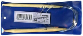 "GAMMA" Спицы круговые BC1 бамбук 80см  d 8,0мм "Атекс" г. Пермь