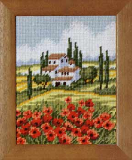 22239.54.93 "Маковое поле" 18х24 см с рамкой "Атекс" г. Пермь