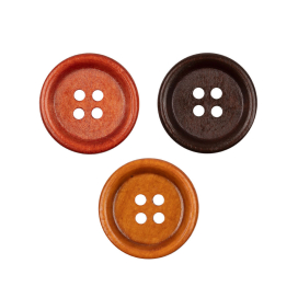 Пуговицы деревянные "BLITZ" DRN 0001 24" (15 мм) 24 шт "Атекс" г. Пермь