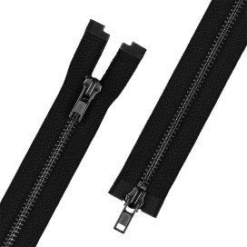 Молния металл ZIP 5B-2  90 см тип 5 черный никель разъёмная двухзамковая "Gamma" "Атекс" г. Пермь