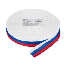 Лента "Триколор" С3020Г17 28 мм 100 м ± 0.2 м белый-синий-красный "Атекс" г. Пермь