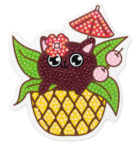 "ФРЕЯ" ALVM-082 Кристальная мозаика (алмазная вышивка) магнит "ТропиКот" 9 х 10.5 см "Атекс" г. Пермь