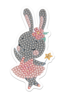 "ФРЕЯ" ALVM-079 Кристальная мозаика (алмазная вышивка) магнит "Зайка" 5.5 х 10 см "Атекс" г. Пермь