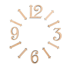 ВД-069 цифры "Старинные" фанера 3 см 12 шт "Атекс" г. Пермь