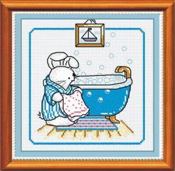 127 "Белый кролик. С легким паром" 18х18 см "Атекс" г. Пермь