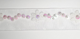 Тесьма декоративная с бисером и пайетками 25 мм 9.1м "Атекс" г. Пермь