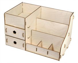 Заготовка для декорирования Органайзер "Комодик средний" сборный 39,5 х 25 х 25см фанера "Атекс" г. Пермь