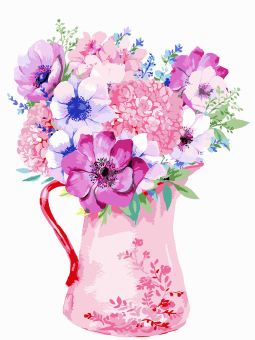 "ФРЕЯ" PNB/C3 Набор для раскрашивания по номерам 40 х 30 см №46 "Анемоны и гортензия" СК/Распродажа "Атекс" г. Пермь