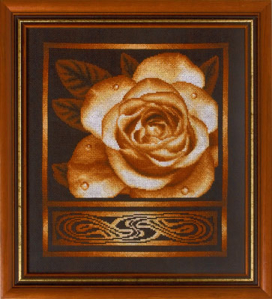 Ц-1021 "Золотистая роза" 30x34 см "Атекс" г. Пермь