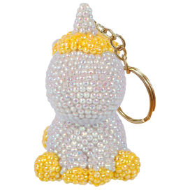 "ФРЕЯ" Кристальная (алмазная) мозаика  ALVF-006 брелок "Серебристая единорожка" 5 х 8 см "Атекс" г. Пермь