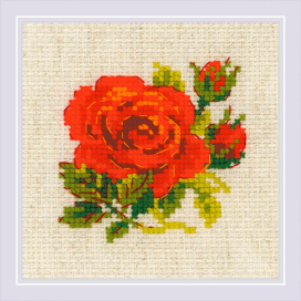Набор для вышивания "RIOLIS" 1843 "Розочка" 13 х 13 см "Атекс" г. Пермь
