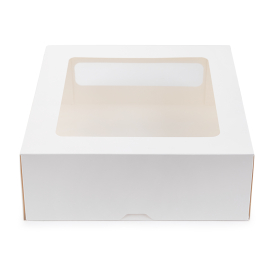 "S-CHIEF" BFC-012 Кондитерская коробка для торта с ДВУМЯ ОКНАМИ 26 x 26 x 10 см "Атекс" г. Пермь