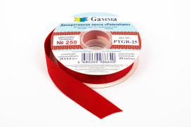 Лента репсовая 25 мм ( 1" ) 25 м PTGR-25 с зубчатым краем "Gamma" "Атекс" г. Пермь