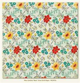 "My Mind's Eye" Бумага двусторонняя для скрапбукинга, "Best" Vines ,Miss Caroline 30,5х30,5 2шт "Атекс" г. Пермь