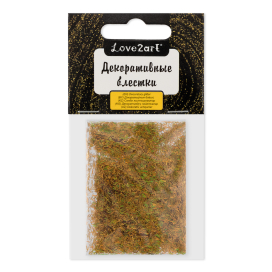 "Love2art" Декоративные блестки "стружка" GLI-03 0.2*1.5 мм 5 г 4.5 мл "Атекс" г. Пермь