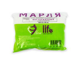 Отрез марлевый мед нестер 6498 ГОСТ НьюЛайф 36±2 г/кв.м 500 см х 90 см 100% хлопок "Атекс" г. Пермь