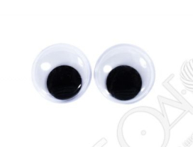 Глазки бегующие клеевые d  6мм черный 50шт "Атекс" г. Пермь