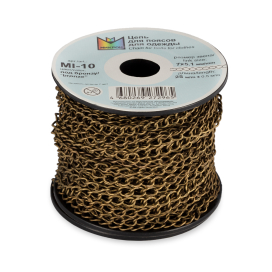 "Micron" MI-10 Цепочка декоративная 7 х 5.1 мм СК/Распродажа на бобине 25 м ± 0.5 м "Атекс" г. Пермь