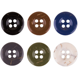 Пуговицы костюмные с проколами "GAMMA" LQ 0019 36" (23 мм) 24 шт "Атекс" г. Пермь