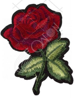 Термоаппликация H 0551 75 х 65 х 50 мм "Роза" красный "Атекс" г. Пермь