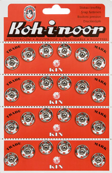 "KOH-I-NOOR" Кнопки пришивные KIN1000 №6 металл d 15 мм 4 х 6 шт "Атекс" г. Пермь