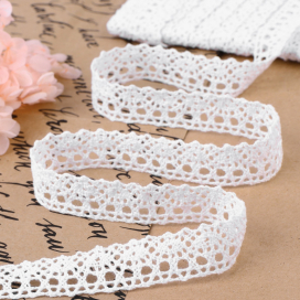 Кружево вязаное 15 мм × 15 ± 1 м кипенно-белый "Атекс" г. Пермь