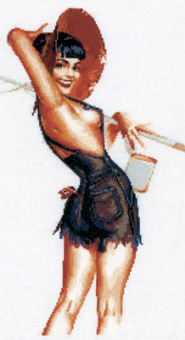 5-061 "Девушка в шортах" 42х28 см "Атекс" г. Пермь