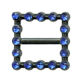 MP 009 Пряжка с стразами "Micron" 23х23мм СК "Атекс" г. Пермь