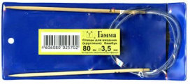 "GAMMA" Спицы круговые BC1 бамбук 80см  d 3,5мм "Атекс" г. Пермь