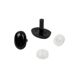 "HobbyBe" НКО-14 Нос пластиковый с фиксатором 14 мм x 10.5 мм 1 шт черный "Атекс" г. Пермь