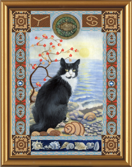 бисер НК 4089 "Кот из созвездия Рак" 18х24 см "Атекс" г. Пермь