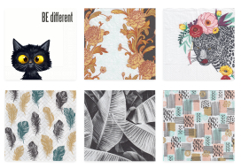 "Love2art" Салфетки бумажные ассорти SDP №0221-01 33 x 33 6 шт "Черный в деталях" "Атекс" г. Пермь