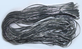 Шнур декоративный эластичный d 1,0 мм 150 м серебро "Атекс" г. Пермь