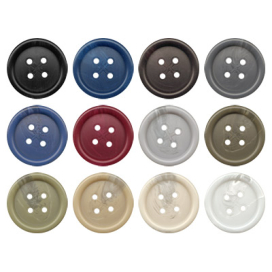 Пуговицы костюмные с проколами "GAMMA" RM 0018 24 " ( 15 мм)  36 шт  СК "Атекс" г. Пермь