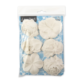 "Love2art" ВА-02 Набор заготовок для декорирования гипс 6 шт "Цветы" "Атекс" г. Пермь