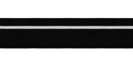 Лента эластичная 30мм 25м EFXT-01 бельевая черный/белый "Атекс" г. Пермь