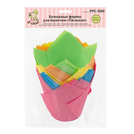 "S-CHIEF" PPC-D80 Бумажные "Тюльпан" 5 см 25 шт ассорти "Атекс" г. Пермь