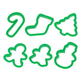 "S-CHIEF" SHF-0102 Набор вырубок пластик 6 шт Новый год "Атекс" г. Пермь