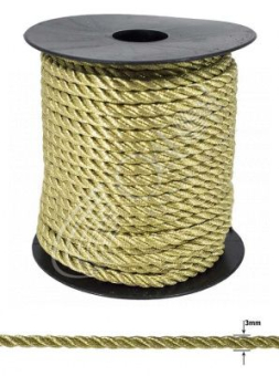 Шнур крученый металлизированный 3,0 мм 19м "Атекс" г. Пермь