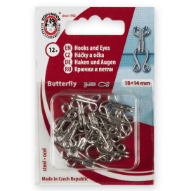 "KOH-I-NOOR" 30 (6005 №1) Крючки плательные 15 х 8 мм в блистере 12 шт "Атекс" г. Пермь