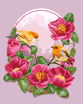 "ФРЕЯ" PNB/C1 Набор для раскрашивания по номерам 50 х 40 см №39 "Птичьи трели" СК/Распродажа  "Атекс" г. Пермь